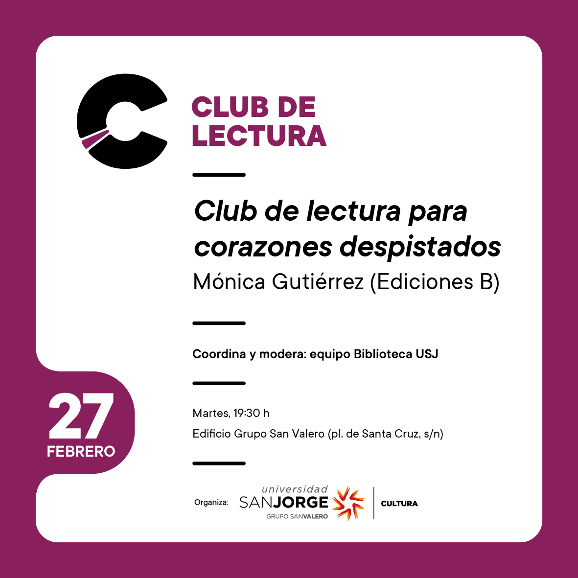 2024 2 27 RRSS Club de lectura