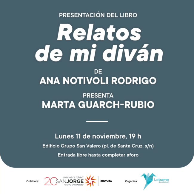 2024 11 10 RRSS Libro Relatos de mi divan